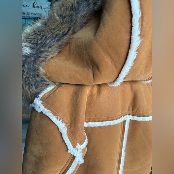 DAKOMA-KIDS OUTERWEAR MINK FUR-LINED COAT W/FUR HOOD-TIMBER Size 7 - Picture 12 of 15